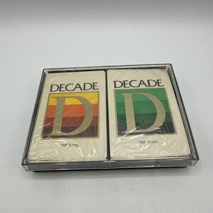 Vintage Decade Cigarettes Playing Cards Dual Pack Factory Sealed Unopened Case